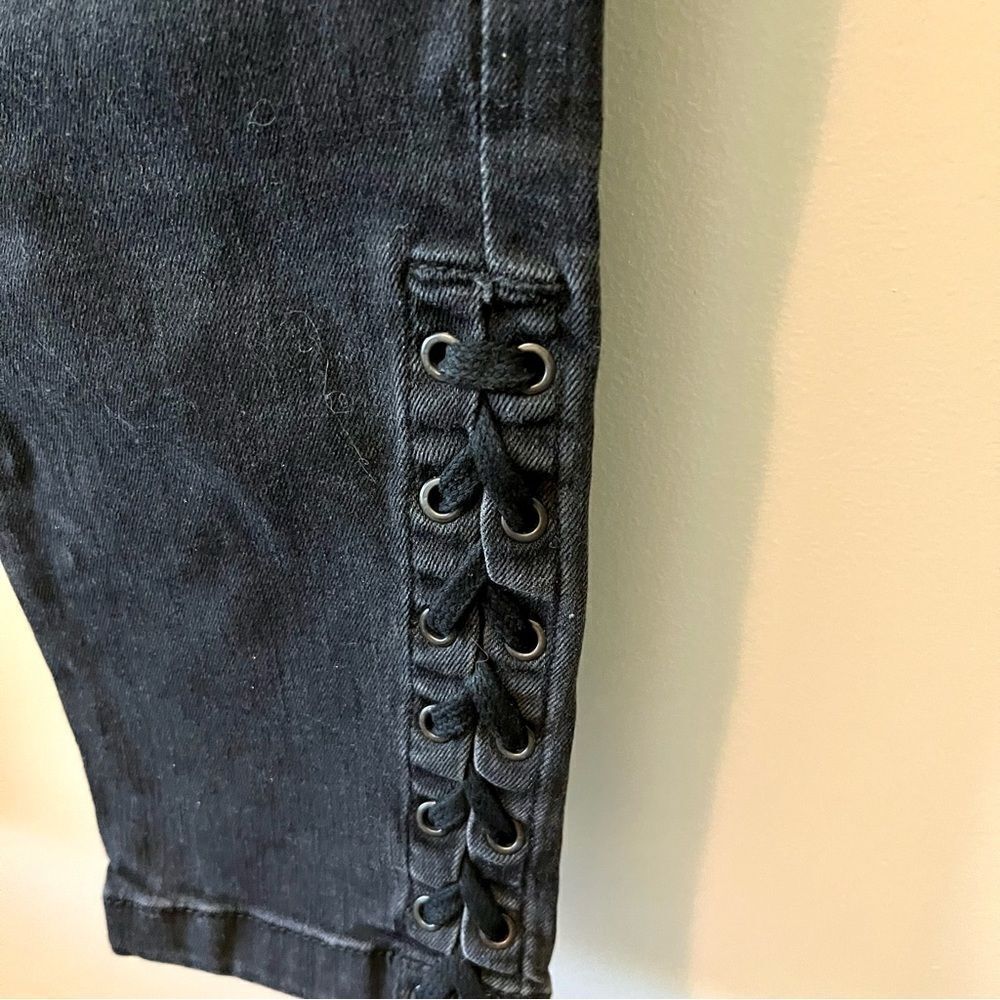MAVI Alexa Ankle Mid Rise Skinny Jeans with Lace Up Ankles Size 28 - Picture 2 of 7